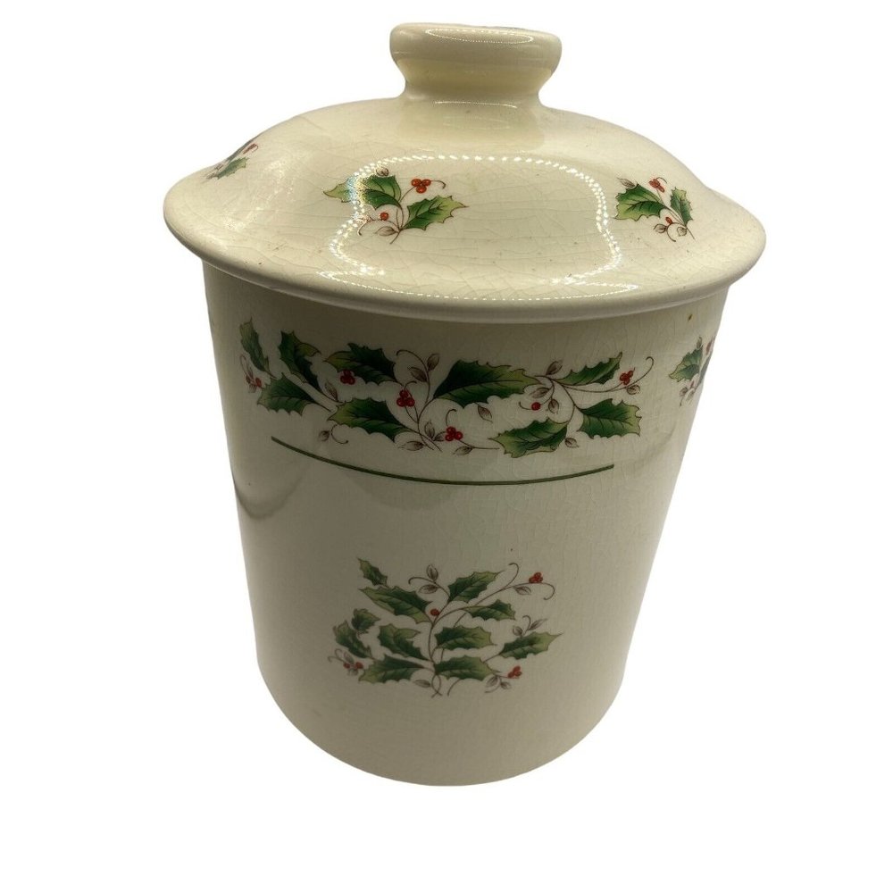 Vtg Masde JAPAN Christmas Holiday Canister Container Cookie Biscuit Jar